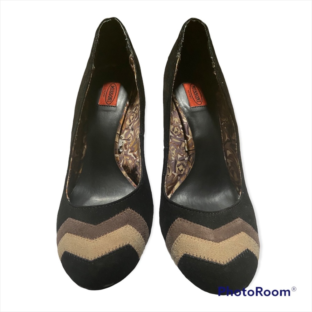 Missoni for Target Zig Zag Suede Heels size 6.5 Y2K - Picture 2 of 7